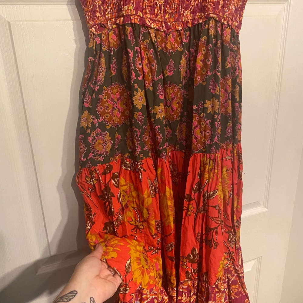 NWT Free People Pink Bluebell Red/pink Maxi Dress - Picture 5 of 7